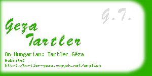 geza tartler business card